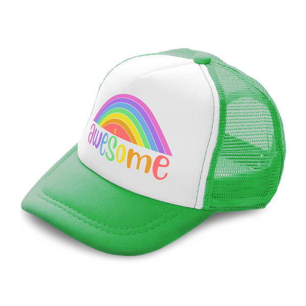Cute Rascals® kids Trucker Hats Awesome Rainbow toddler hat