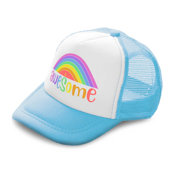 Cute Rascals® kids Trucker Hats Awesome Rainbow toddler hat