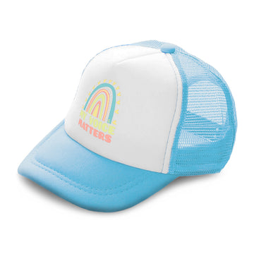 Kids Trucker Hats My Voice Matters Rainbow Boys Hats & Girls Hats Cotton