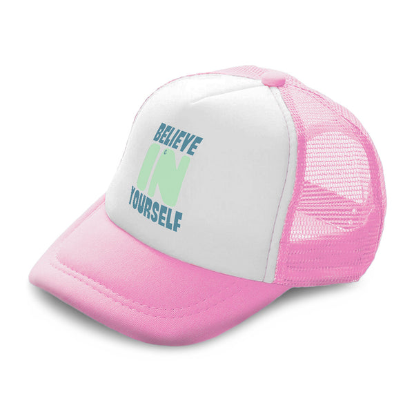 Kids Trucker Hats Believe in Yourself A Boys Hats & Girls Hats Cotton - Cute Rascals