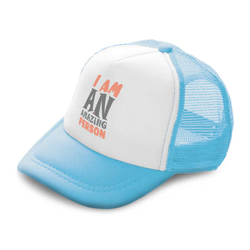 Kids Trucker Hats I Am An Amazing Person Boys Hats & Girls Hats Cotton