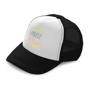 Kids Trucker Hats I Forgive Myself for My Mistakes Boys Hats & Girls Hats Cotton