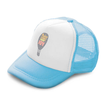 Kids Trucker Hats Today I Choose Joy Hot Air Balloon Boys Hats & Girls Hats