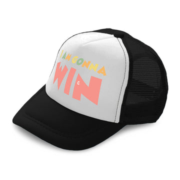 Kids Trucker Hats I Am Going to Win Boys Hats & Girls Hats Baseball Cap Cotton