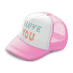 Kids Trucker Hats I Love You Boys Hats & Girls Hats Baseball Cap Cotton - Cute Rascals