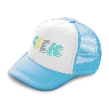 Kids Trucker Hats Geek Freak Boys Hats & Girls Hats Baseball Cap Cotton