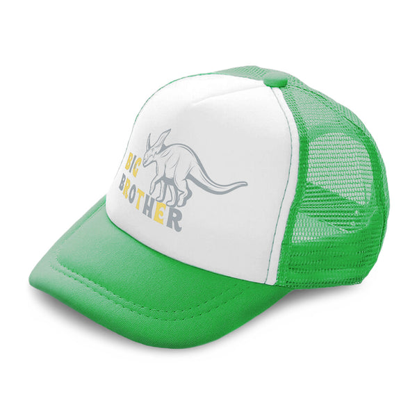 Kids Trucker Hats Big Brother Dinosaur Boys Hats & Girls Hats Cotton - Cute Rascals