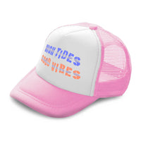 Kids Trucker Hats High Tides Good Vibes Boys Hats & Girls Hats Cotton - Cute Rascals