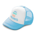 Kids Trucker Hats Little Feminist Big Dreams Frock Boys Hats & Girls Hats Cotton