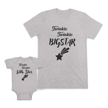 Mom and Baby Matching Outfits Twinkle Big Star Twinkle Little Star Cotton