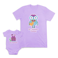 Mom and Baby Matching Outfits Mister Monsters Mommy Love Cotton