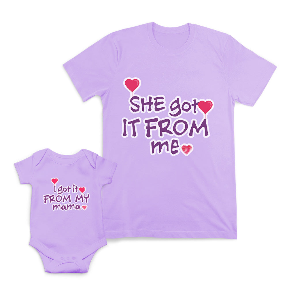 Cute Rascals® Mom and Baby Matching Outfits I Got My Mama Me Heart