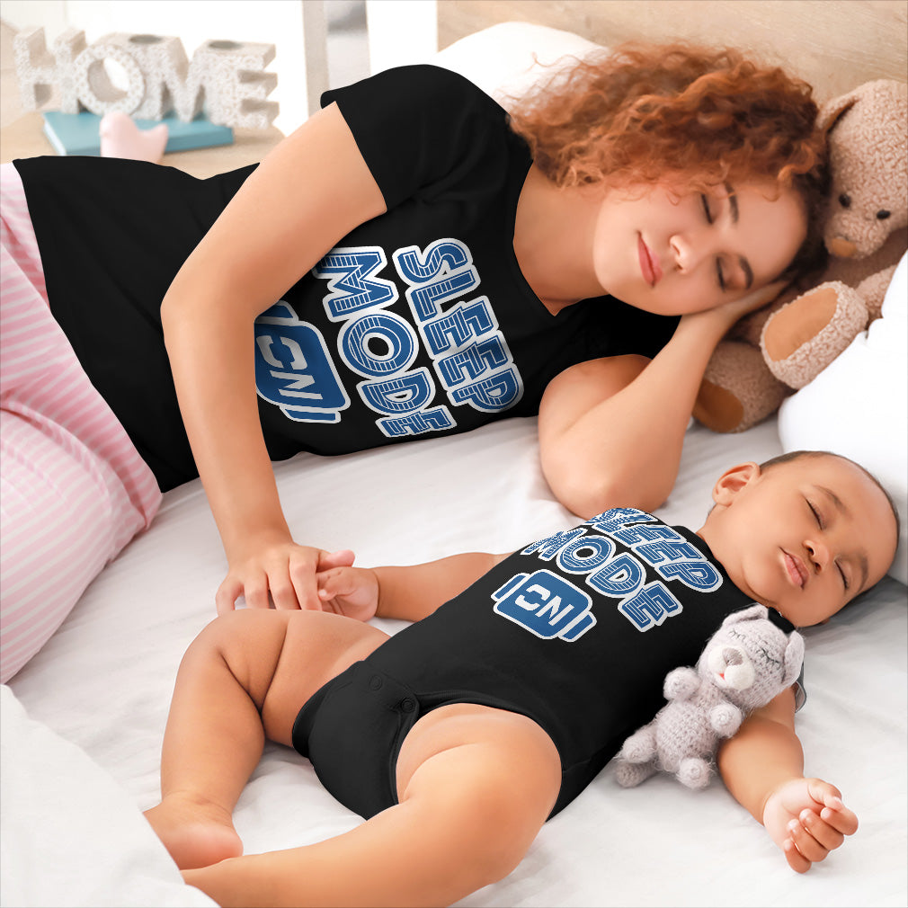 Newborn baby and store mom matching outfits