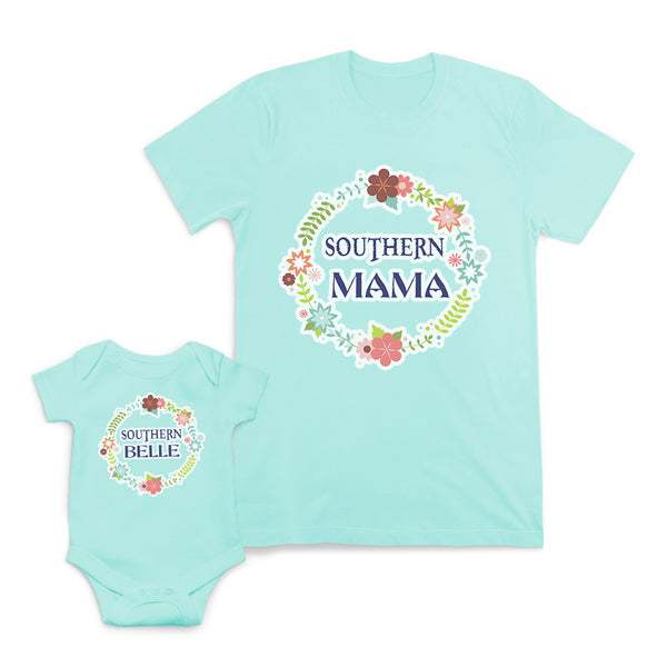 Mom and Baby Matching Outfits Southern Mama Breath Flowers Belle Cotton