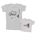 Mommy and Me Outfits Her Maid Broom Arrow Mermaid Cotton