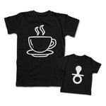 Mommy and Me Outfits Hot Coffee Mom Life Cotton