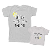 Mommy and Me Outfits Mama Best Friends Forever with My Mini Heart Mom Cotton