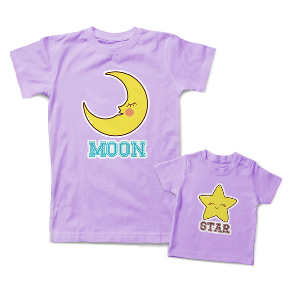 Mommy and Me Outfits Moon Star Smiling Cotton