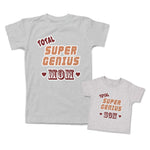 Mommy and Me Outfits Total Super Genius Mom Son Love Heart Cotton