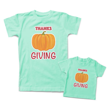 Mommy and Me Outfits Pumpkin Thanksgiving Halloween Cotton