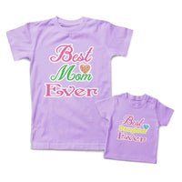 Mommy and Me Outfits Best Mom Daughter Ever Heart Cotton