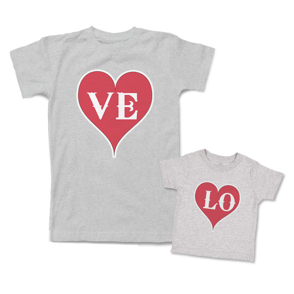 Mommy and Me Outfits Love Heart Red Cotton