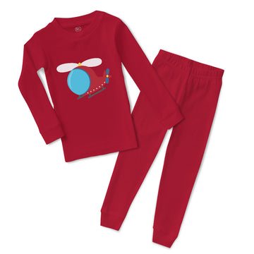 Baby & Toddler Pajamas Red Helicopter Sleeper Pajamas Set Cotton