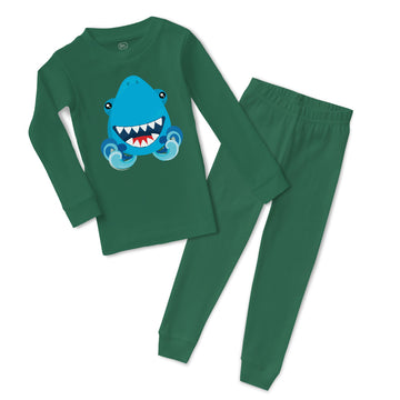 Baby & Toddler Pajamas Shark Face Animals Ocean Sleeper Pajamas Set Cotton