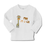 Baby Clothes Yellow Giraffe Saying Moo I'M A Cat Boy & Girl Clothes Cotton - Cute Rascals