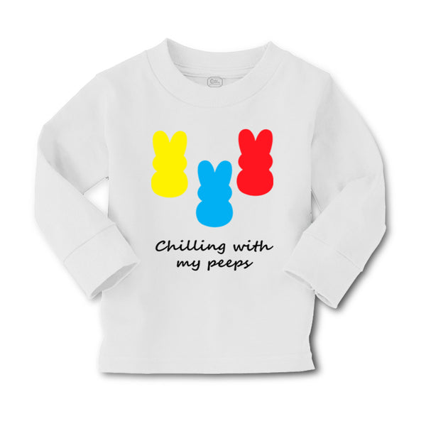 Baby Clothes Chilling with My Peeps Cute Bunnies Funny Humor Boy & Girl Clothes - Cute Rascals