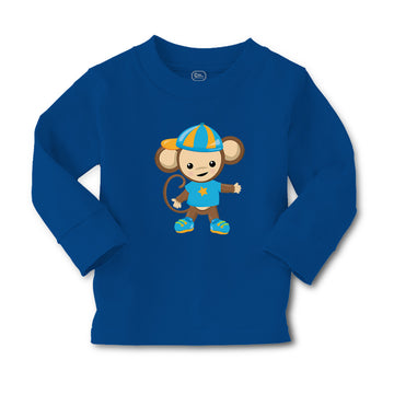 Baby Clothes Monkey Blue T-Shirt Safari Boy & Girl Clothes Cotton