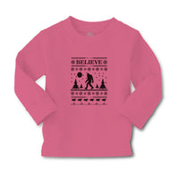 Baby Clothes Believe Bigfoot Forest Silhouette of Trees, Pattern and Footprints - Cute Rascals