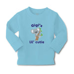Baby Clothes Gigi's Lil' Cutie Koala Bear on Wood Branch with Green Leaves - Cute Rascals