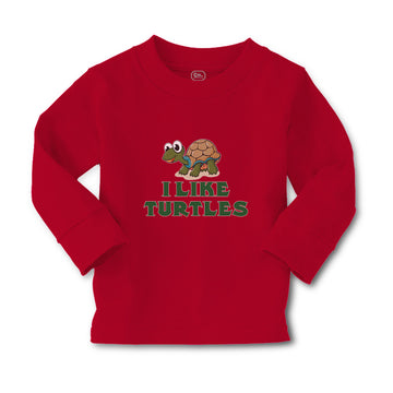 Baby Clothes I like Turtles Cute and Funny Smiling Boy & Girl Clothes Cotton