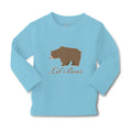 Baby Clothes Lil Brown Bear's Side View Wild Animal Boy & Girl Clothes Cotton