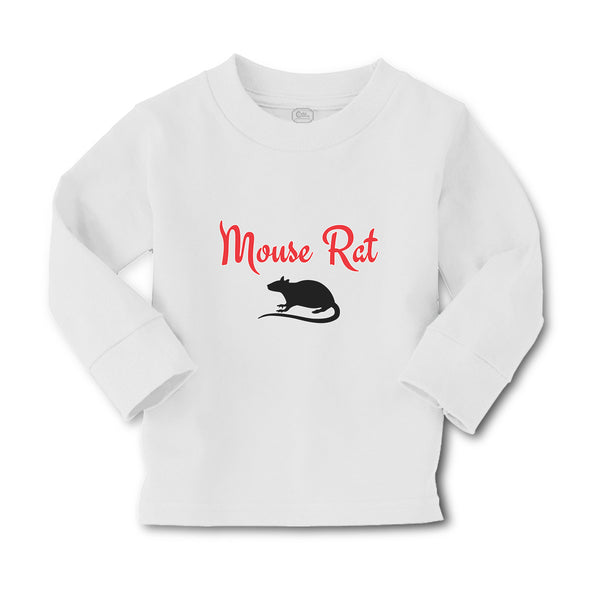 Baby Clothes The Black Silhouette Mouse Rat Sitting with A Tail, Paws and Ears - Cute Rascals