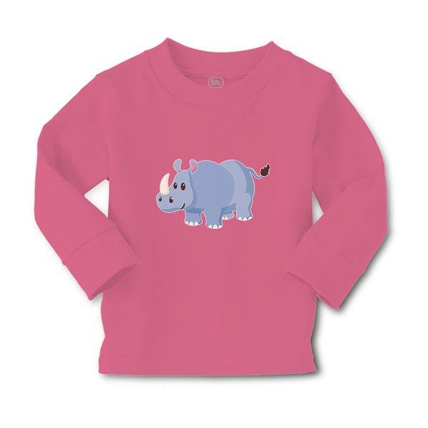 Baby Clothes Rhinoceros Grazing in An Open Field and 1 Horned Unicornis Cotton - Cute Rascals
