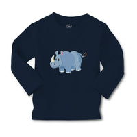 Baby Clothes Rhinoceros Grazing in An Open Field and 1 Horned Unicornis Cotton - Cute Rascals