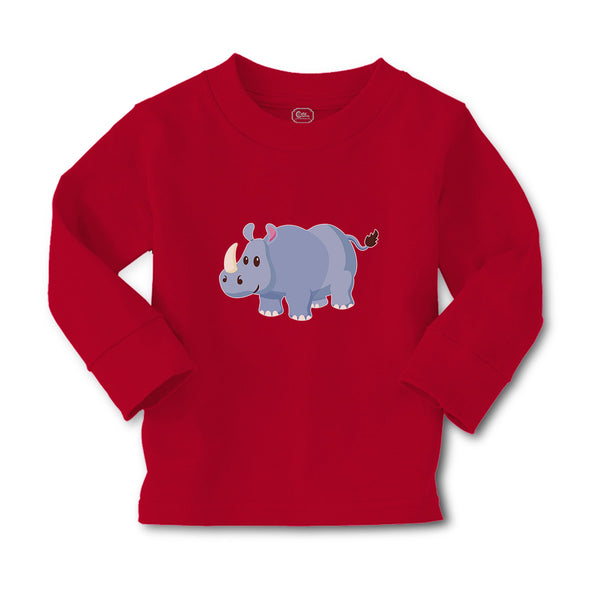 Baby Clothes Rhinoceros Grazing in An Open Field and 1 Horned Unicornis Cotton - Cute Rascals