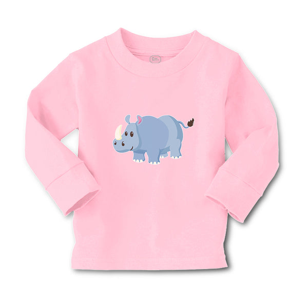 Baby Clothes Rhinoceros Grazing in An Open Field and 1 Horned Unicornis Cotton - Cute Rascals