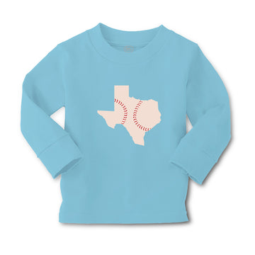 Baby Clothes Texas Map Baseball Ball Game Boy & Girl Clothes Cotton