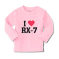 Baby Clothes I Love Rx-7 with Heart Symbol Boy & Girl Clothes Cotton