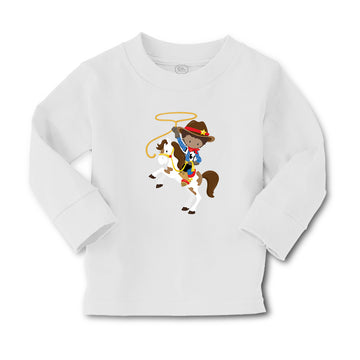 Baby Clothes Cowboy White Horse Brown B Boy & Girl Clothes Cotton