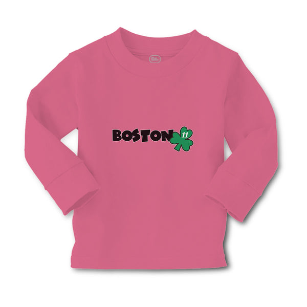 Baby Clothes Grunge Clover Boston Shamrock Leaf St. Patricks Day Symbol Cotton - Cute Rascals