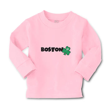 Baby Clothes Grunge Clover Boston Shamrock Leaf St. Patricks Day Symbol Cotton