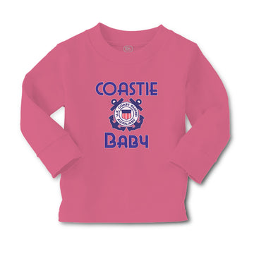 Baby Clothes United States Coast Guard Auxiliary Coastie Baby with Flag Cotton