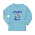 Baby Clothes United States Coast Guard Auxiliary Coastie Baby with Flag Cotton