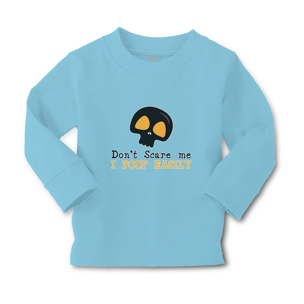 Baby Clothes Don'T Scare Me I Poop Easily An Silhouette Skull Head Cotton - Cute Rascals