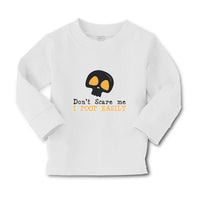 Baby Clothes Don'T Scare Me I Poop Easily An Silhouette Skull Head Cotton - Cute Rascals