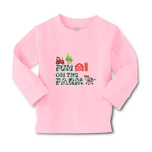 Baby Clothes Fun on The Farm with A Barn, House, Windmill, Cow and A Tractor - Cute Rascals